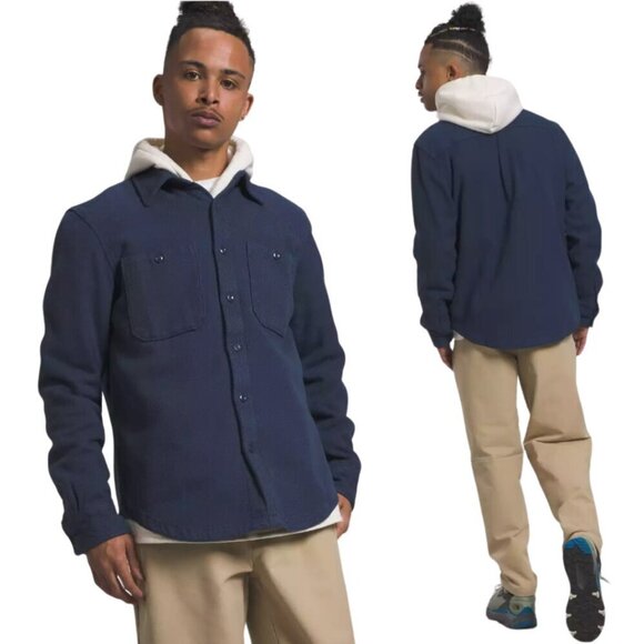 NWT The North Face Valley Twill Flannel Shirt Mens XL Summit Navy Outdoor Preppy